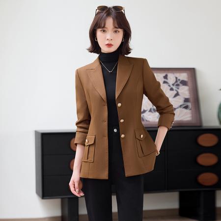FA47918# 设计感气质职业女装西服外套秋季新款修身显瘦OL通勤百搭西装 服裝批發女裝批發服飾貨源