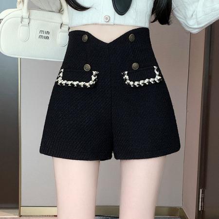 小香风阔腿裤短裤女外穿A字打底裤靴裤冬季高腰裤 服裝批發女裝批發服飾貨源