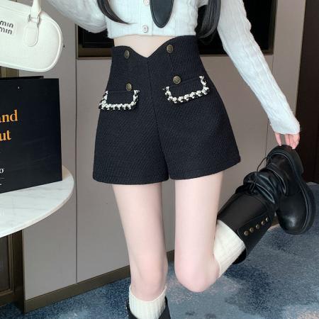 FA47972# 小香风阔腿裤短裤女外穿A字打底裤靴裤冬季高腰裤 服裝批發女裝批發服飾貨源