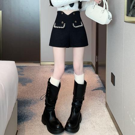 FA47972# 小香风阔腿裤短裤女外穿A字打底裤靴裤冬季高腰裤 服裝批發女裝批發服飾貨源