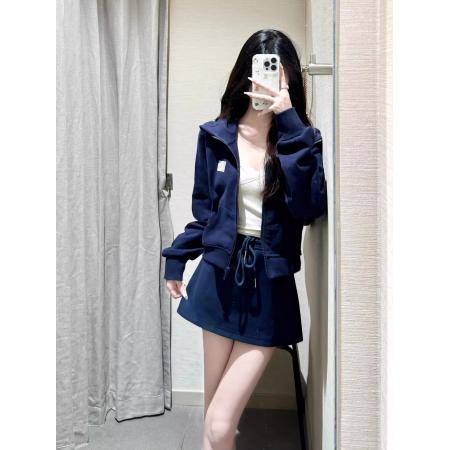 FA47975# 运动服套装女春秋季盐系学生休闲连帽卫衣短裙两件套 服裝批發女裝批發服飾貨源