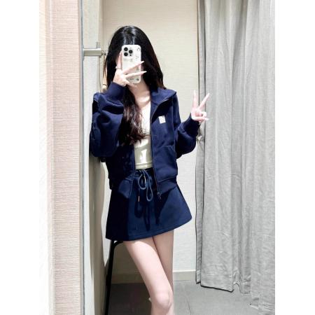 FA47975# 运动服套装女春秋季盐系学生休闲连帽卫衣短裙两件套 服裝批發女裝批發服飾貨源