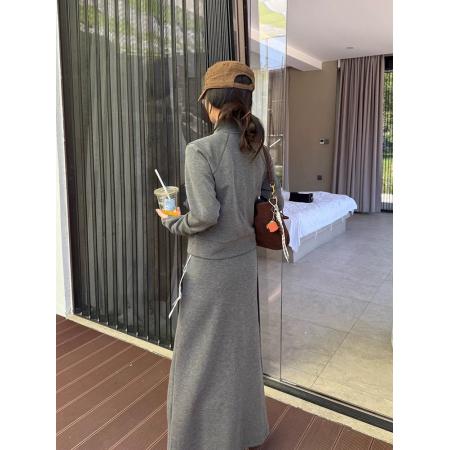 FA47992# 超火穿搭早秋洋气减龄两件套女初秋小个子时尚运动卫衣套装裙 服裝批發女裝批發服飾貨源