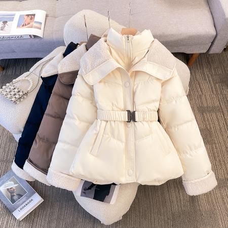 FA48079# 韩版大码棉服胖妹妹冬季新款韩版宽松加厚面包服小个子棉衣 服裝批發女裝批發服飾貨源