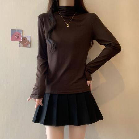 FA48108# 秋冬新款大码女装胖mm葵格针织马甲高领打底衫上衣两件套 服裝批發女裝批發服飾貨源