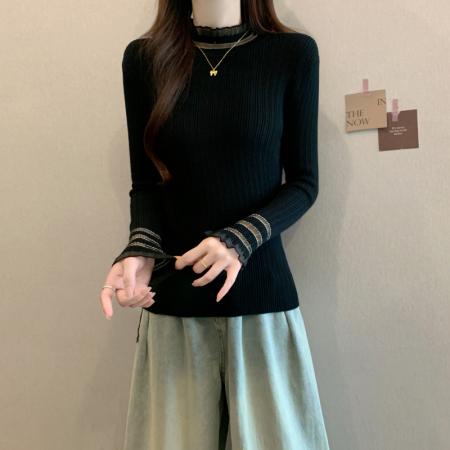 FA48111# 秋冬新款大码女装胖mm新中式国风盘扣针织马甲上衣两件套 服裝批發女裝批發服飾貨源