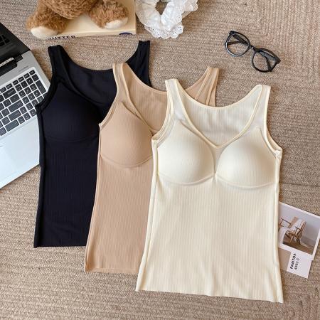 FA48143# 大码秋冬磨毛绒保暖美背圆领网纱聚拢防外扩内衣内搭长打底衫 服裝批發女裝批發服飾貨源