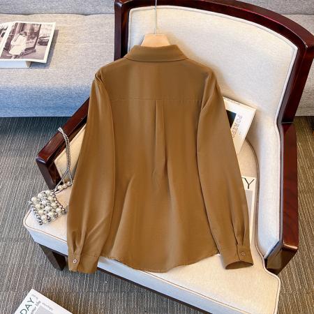 FA48190# 跨境专供东南亚爆款中国风蝴蝶重工刺绣长袖衬衫显瘦复古盘扣上衣 服裝批發女裝批發服飾貨源