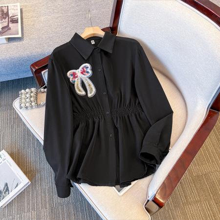 FA48191# 跨境专供东南亚爆款刺绣长袖衬衫女早秋新款复古文艺百搭上衣 服裝批發女裝批發服飾貨源