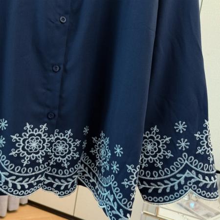 FA48196# 跨境专供法式甜美时尚刺绣衬衫新款设计感小众减龄短款上衣女 服裝批發女裝批發服飾貨源