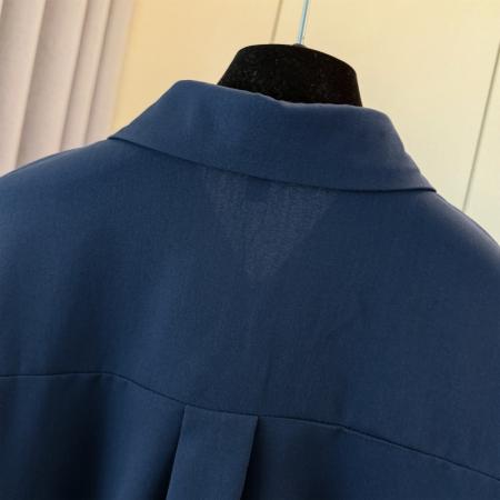 FA48197# 跨境专供早春秋新款法式洋气重工立体蝴蝶刺绣宽松长袖衬衫女 服裝批發女裝批發服飾貨源