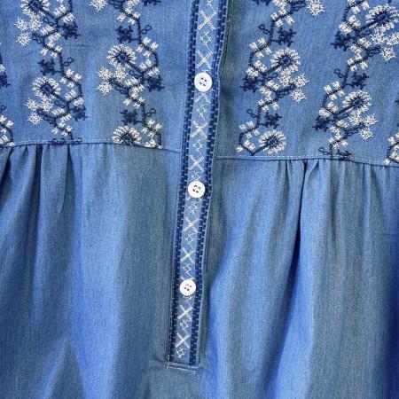 FA48199# 跨境专供春秋新款民族风长袖上衣女宽松显瘦复古设计感衬衫 服裝批發女裝批發服飾貨源