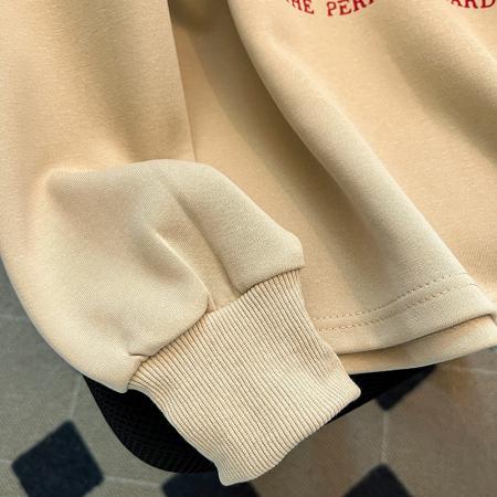 FA48242# 长袖t恤卫衣女薄款潮新款春秋印花复古绑带宽松斜领上衣 服裝批發女裝批發服飾貨源