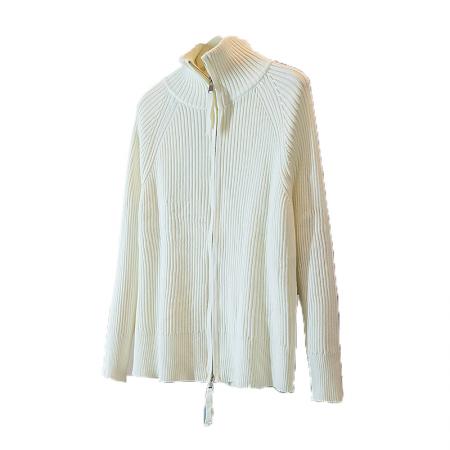 FA48253# 大码女装秋冬新款韩系高级感气质纯色双拉链针织衫外套上衣 服裝批發女裝批發服飾貨源