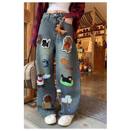 FA48263# 植绒小狗印花...