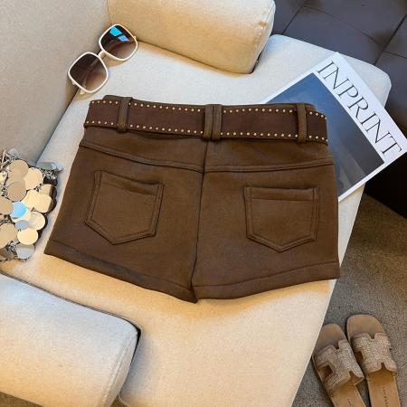 FA48304# 巨好看鹿皮绒短裙女新款甜辣妹工装裤裙穿搭高腰半身裙 服裝批發女裝批發服飾貨源