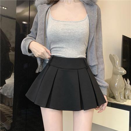 FA48325# 毛呢半身裙女秋冬季款呢子百褶裙半裙Jjk裙子高腰短裙裤 服裝批發女裝批發服飾貨源