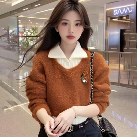 FA48365# 甜美毛衣套装秋冬新款小众短款显瘦针织衫辣妹纯欲风上衣 服裝批發女裝批發服飾貨源