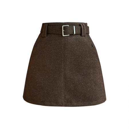 FA48378# 毛呢半身裙女秋冬季高腰包臀裙高腰a字短裙 服裝批發女裝批發服飾貨源