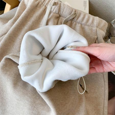 FA48387# 冬季保暖束脚两穿羊绒裤女宽松百搭加绒加厚慵懒宽松休闲裤 服裝批發女裝批發服飾貨源