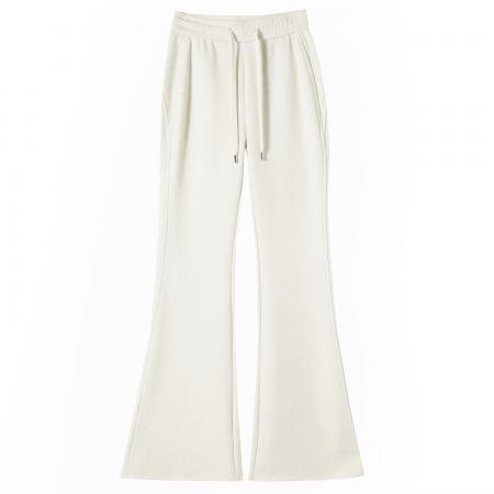 FA48396# 秋冬新款加绒醋酸羊毛裤微喇羊绒高腰休闲阔腿拖地裤女 服裝批發女裝批發服飾貨源