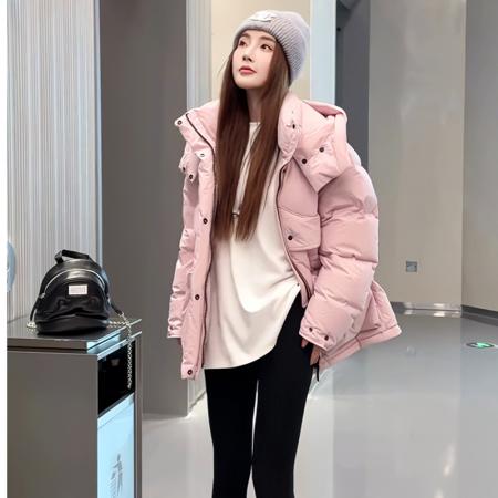 FA48484# 新款羽绒绵服女短款小个子韩版宽松加厚连帽面包服保暖外套 服裝批發女裝批發服飾貨源