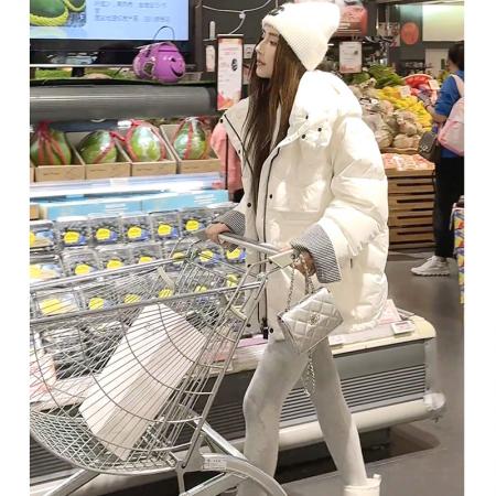 FA48484# 新款羽绒绵服女短款小个子韩版宽松加厚连帽面包服保暖外套 服裝批發女裝批發服飾貨源