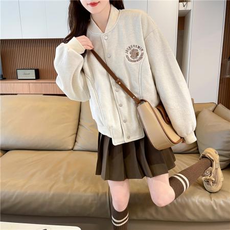 FA48496# 华棉复合春秋薄长袖卫衣女韩版宽松显瘦设计感上衣网红 服裝批發女裝批發服飾貨源