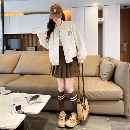 FA48496# 华棉复合春秋薄长袖卫衣女韩版宽松显瘦设计感上衣网红 服裝批發女裝批發服飾貨源