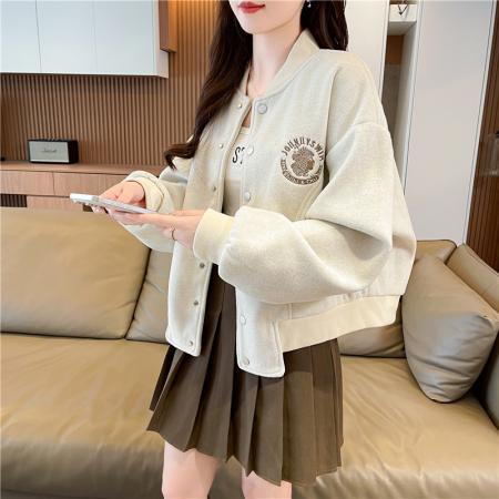 FA48496# 华棉复合春秋薄长袖卫衣女韩版宽松显瘦设计感上衣网红 服裝批發女裝批發服飾貨源