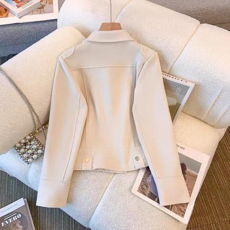 FA48499# 仿鹿皮绒外套女秋冬短款新款宽松休闲百搭小个子气质显瘦夹克 服裝批發女裝批發服飾貨源