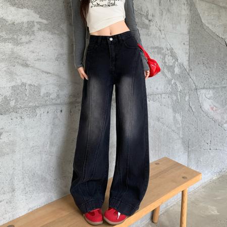 FA48503# -拖地长裤直...