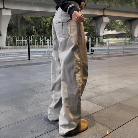 FA48565# 秋冬新款梨型身材时尚设计感百搭高腰显瘦阔腿直筒牛仔长裤女 服裝批發女裝批發服飾貨源