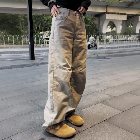 FA48565# 秋冬新款梨型身材时尚设计感百搭高腰显瘦阔腿直筒牛仔长裤女 服裝批發女裝批發服飾貨源