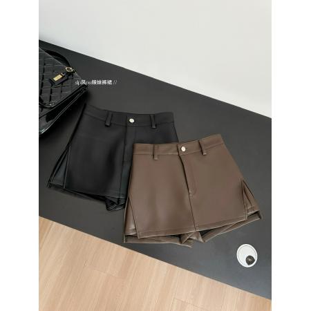 FA48593# 美式辣妹PU皮半身裙裤女秋冬季新款高腰显瘦时尚辣妹气质半身短裙 服裝批發女裝批發服飾貨源