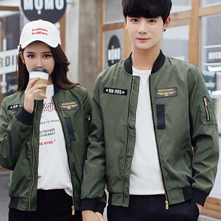 FA48607# 时尚夹克男户飞行服男时尚运动外装 新款韩版情侣夹克飞行夹克拉链装饰空军服 男装批发