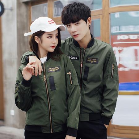 FA48607# 时尚夹克男户飞行服男时尚运动外装 新款韩版情侣夹克飞行夹克拉链装饰空军服 男装批发