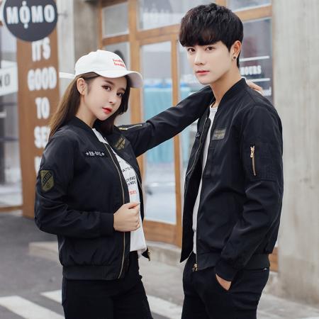 FA48607# 时尚夹克男户飞行服男时尚运动外装 新款韩版情侣夹克飞行夹克拉链装饰空军服 男装批发