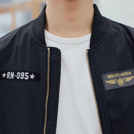FA48607# 时尚夹克男户飞行服男时尚运动外装 新款韩版情侣夹克飞行夹克拉链装饰空军服 男装批发