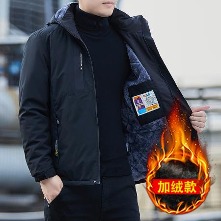 FA48614# 冲锋衣户外冬季外套男加绒加厚棉衣防风保暖防水防寒服大码登山服 男装批发