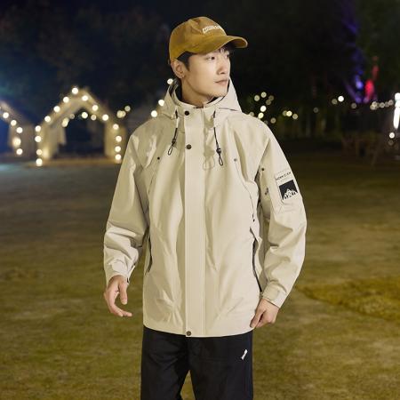 FA48629# 春季新款情侣外套男女薄款连帽工装夹克男青少年潮流百搭休闲冲锋衣男 男装批发