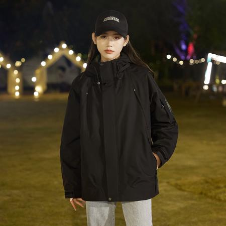 FA48629# 春季新款情侣外套男女薄款连帽工装夹克男青少年潮流百搭休闲冲锋衣男 男装批发