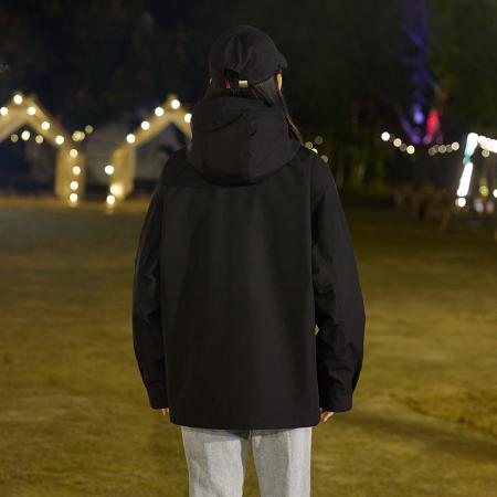 FA48629# 春季新款情侣外套男女薄款连帽工装夹克男青少年潮流百搭休闲冲锋衣男 男装批发