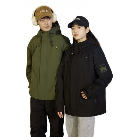 FA48629# 春季新款情侣外套男女薄款连帽工装夹克男青少年潮流百搭休闲冲锋衣男 男装批发