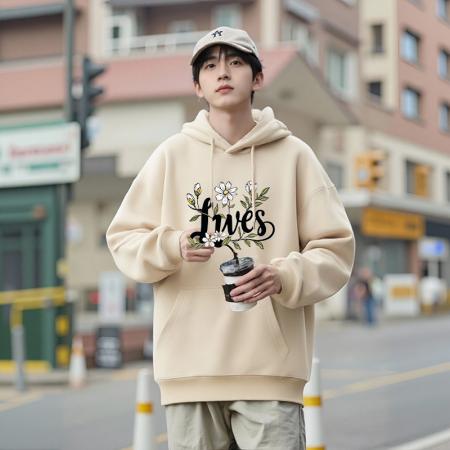 FA48646# 秋季新款连帽衫潮流保暖上衣情侣宽松情侣T恤连帽卫衣 男装批发