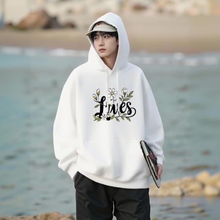 FA48646# 秋季新款连帽衫潮流保暖上衣情侣宽松情侣T恤连帽卫衣 男装批发