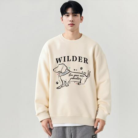 FA48647# 青创优品秋季新款男士卫衣休闲套头简约圆领大码长袖T恤情侣卫衣 男装批发