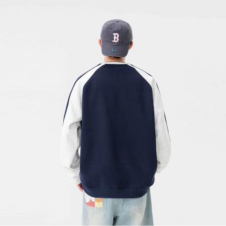 FA48650# 青创优品高品质卫衣男新款圆领休闲男女春秋款百搭宽松套头打底衫 男装批发