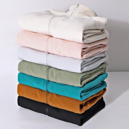 FA48657# 新款抓绒衣女开衫加绒加厚卫衣夹克男双面摇粒绒外套户外冲锋衣男内胆滑雪服男款中间层保暖衣 男装批发