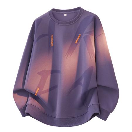 FA48662# 重磅大码潮流大字母印花休闲圆领卫衣 男装批发